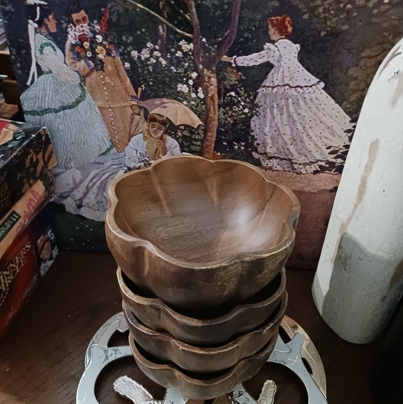 🥣Pacific Merchants Acacia Ware 6”×3" New! Vintage 🪵🥣🥗 Snacks. - Picture 5 of 10